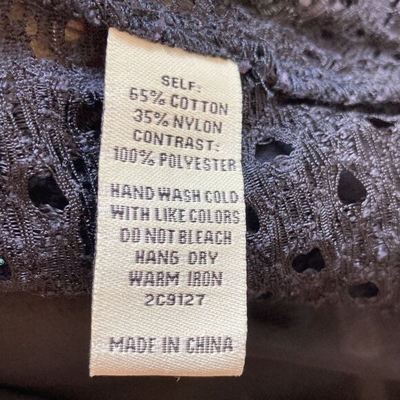 Cecico Loose Black lace top with open back S - Picture 6 of 7